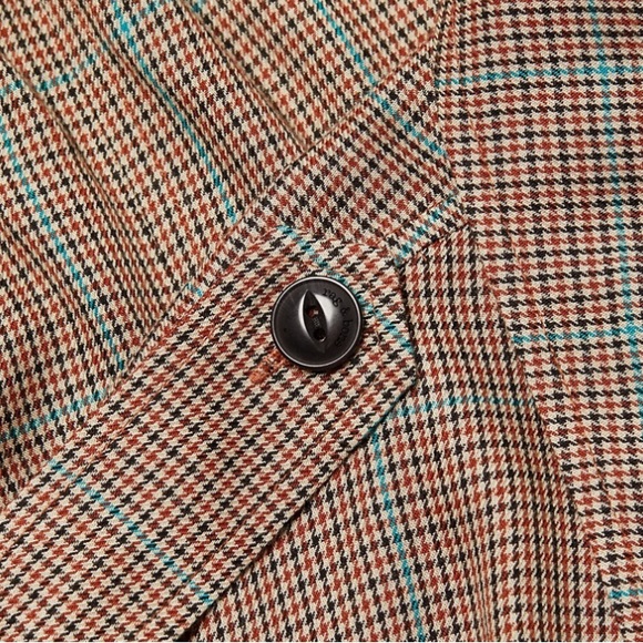 (A54) rag & bone Field Plaid Shirt, Color - Tan Multi, Size Medium - Picture 9 of 16